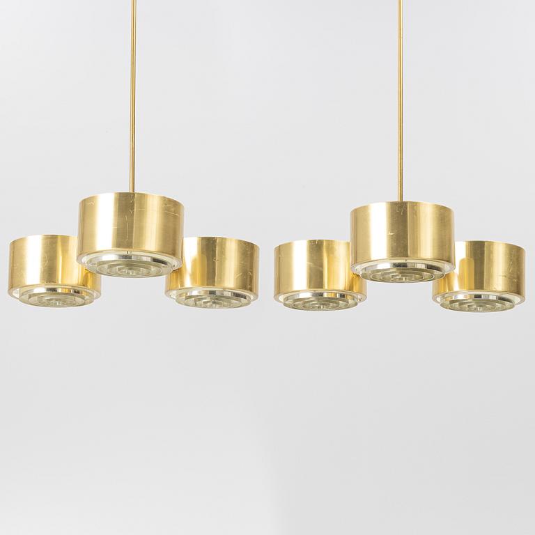 Hans-Agne Jakobsson, Ceiling lamps, a pair, 1960s/70s.