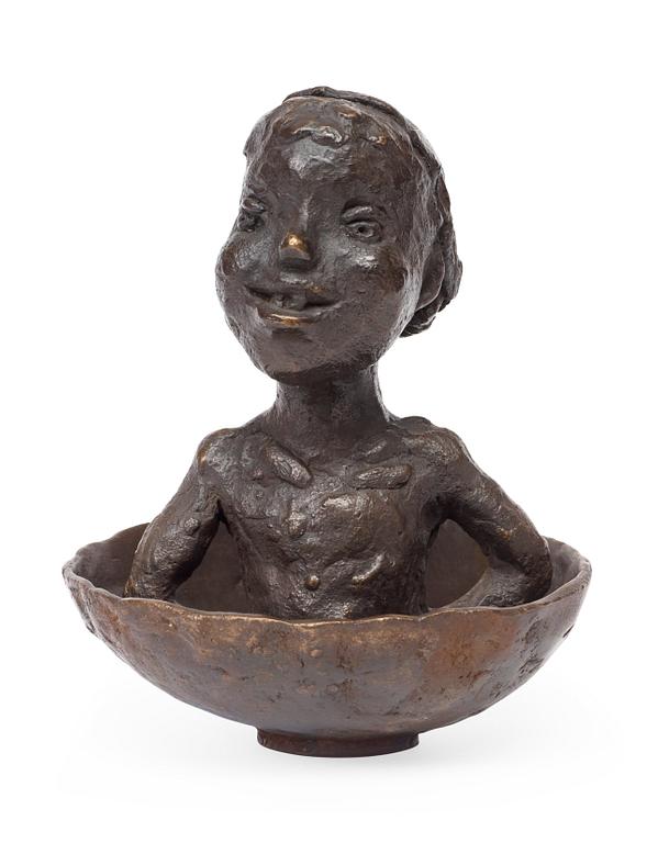Lena Cronqvist, "Flicka i skål IV".