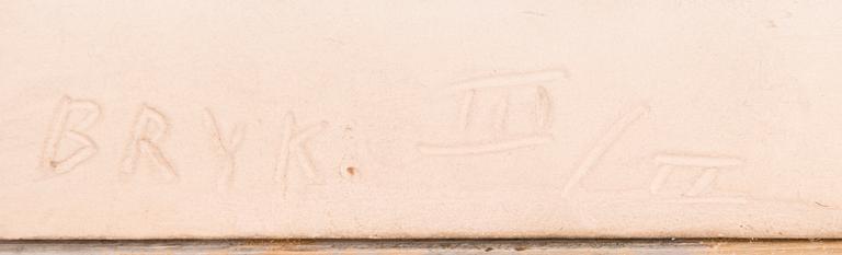 RUT BRYK, reliefiä, 4 kpl, kivitavaraaa, signeeratut.