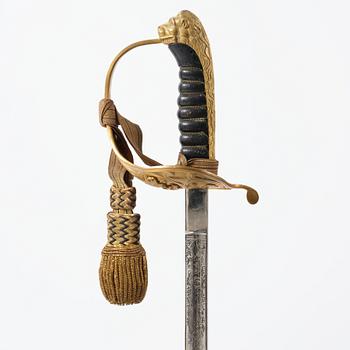 Sabel svensk, m/1915 för sjöofficer, med balja.