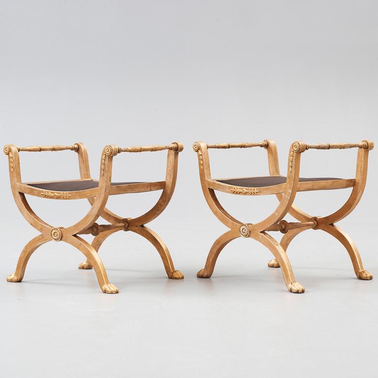 A pair of Swedish 19th century stools.