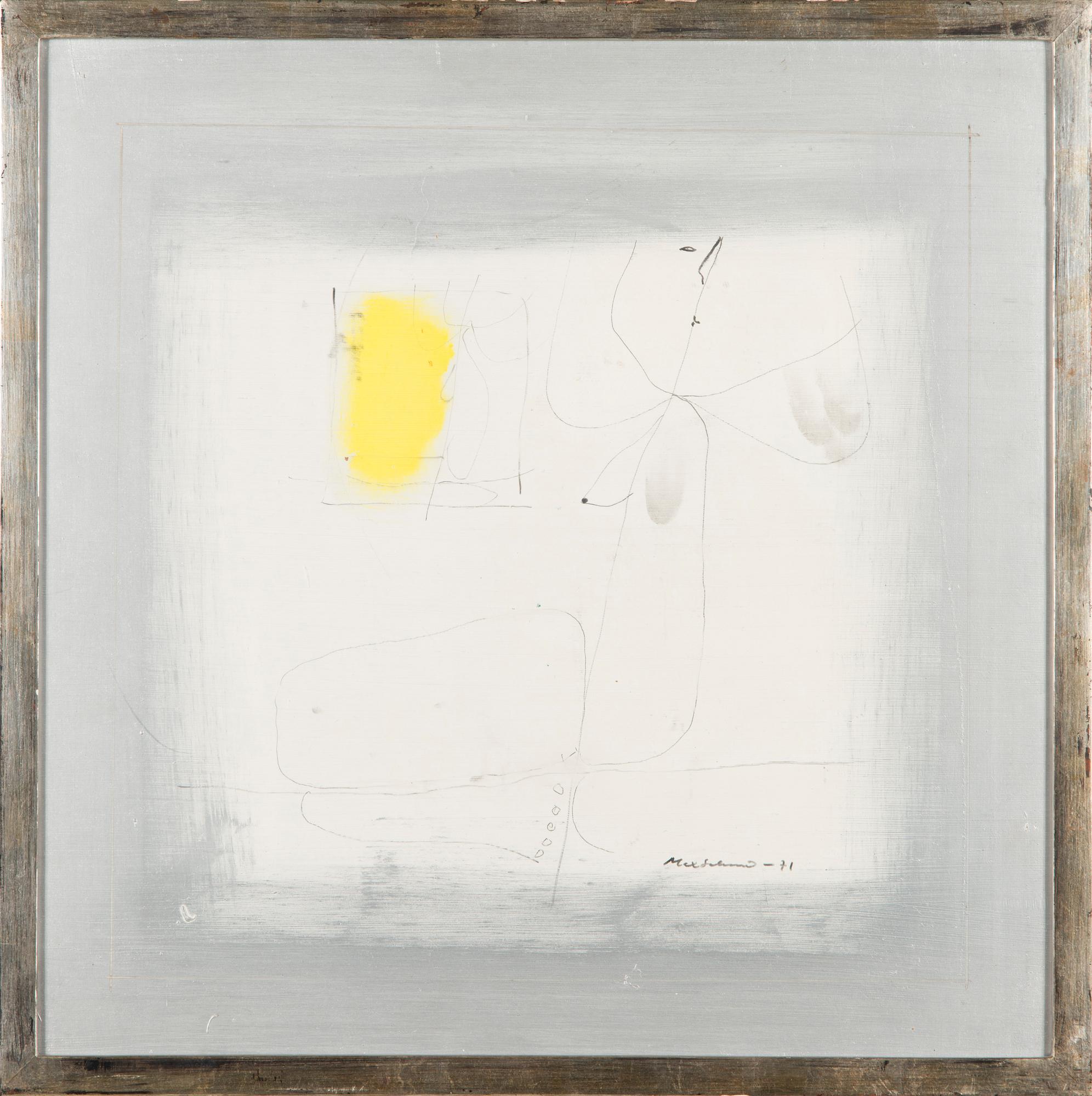 Max Salmi, olja på pannå, signerad och daterad -71.