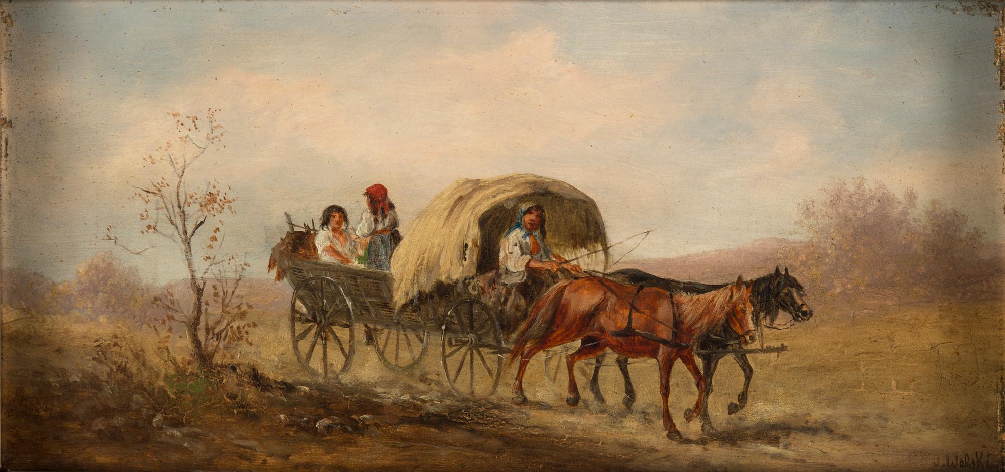 Oil on canvas, signed J Wolski.