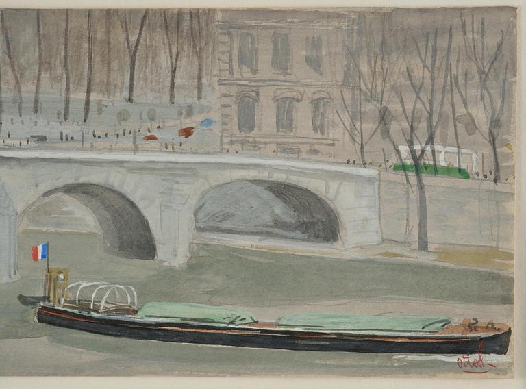 Otte Sköld, Pont Royal over the Seine towards the Tuileries and the Louvre.