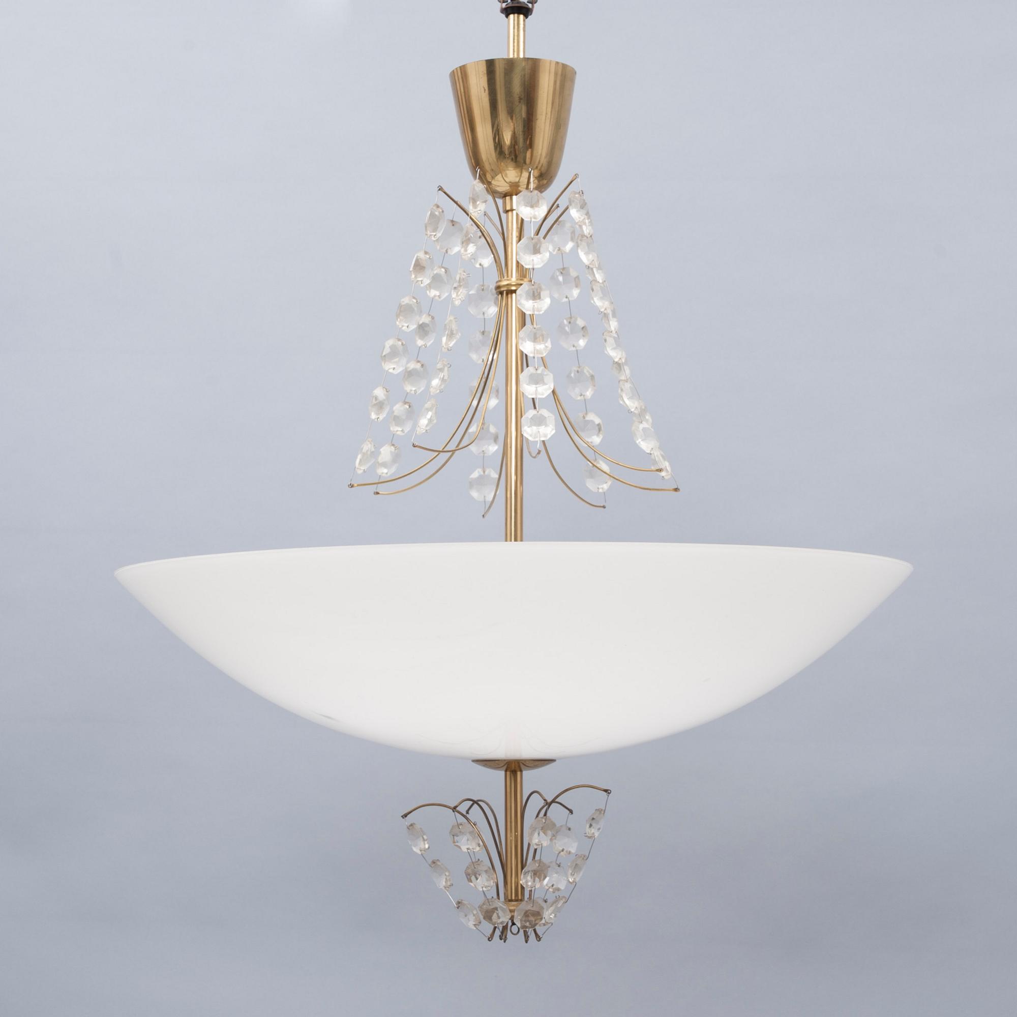 TAKLAMPA, Lisa Johansson-Pape, modell 1068 Orno 1900-talets senare mitt. Höjd 70 cm.