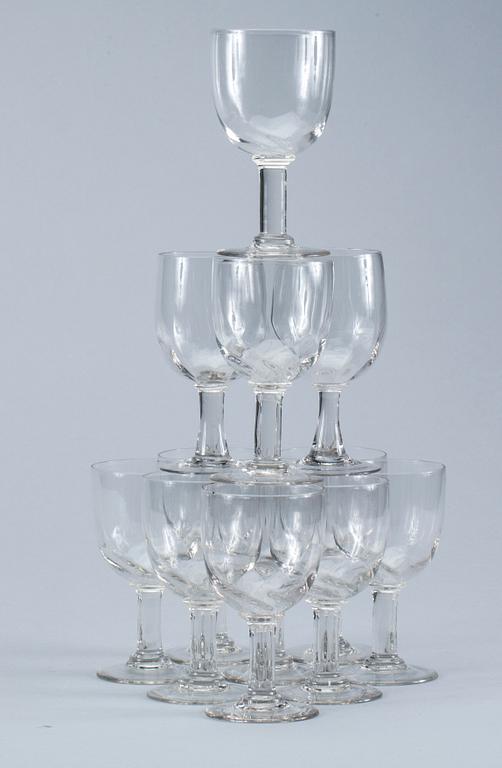 VINGLAS, glas, 12 st. 1800-tal.