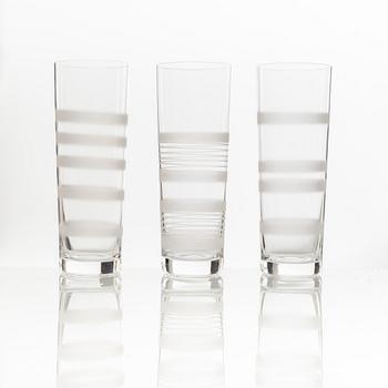 Ingegerd Råman, champagneglas, 12 st, "Slowfox", Orrefors, 1900-tales senare del.