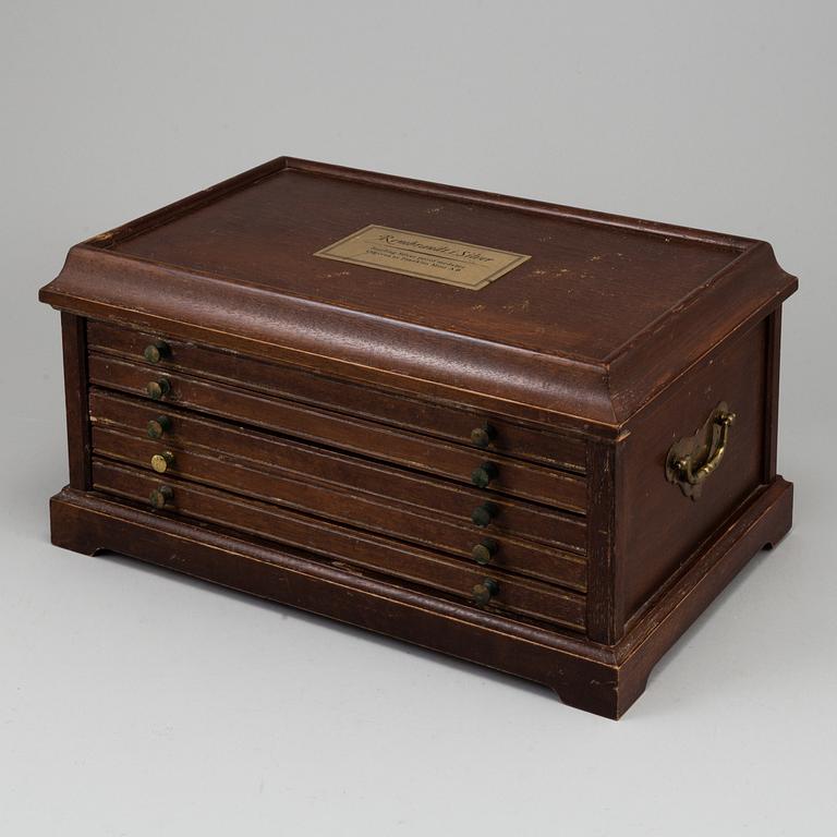 SAMLARMEDALJER, 50 st, sterlingsilver, "Rembrandt i silver", Franklin Mint AB, 1974.