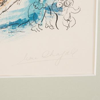 MARC CHAGALL, lithograph in colors, signed and numbered 84/90.