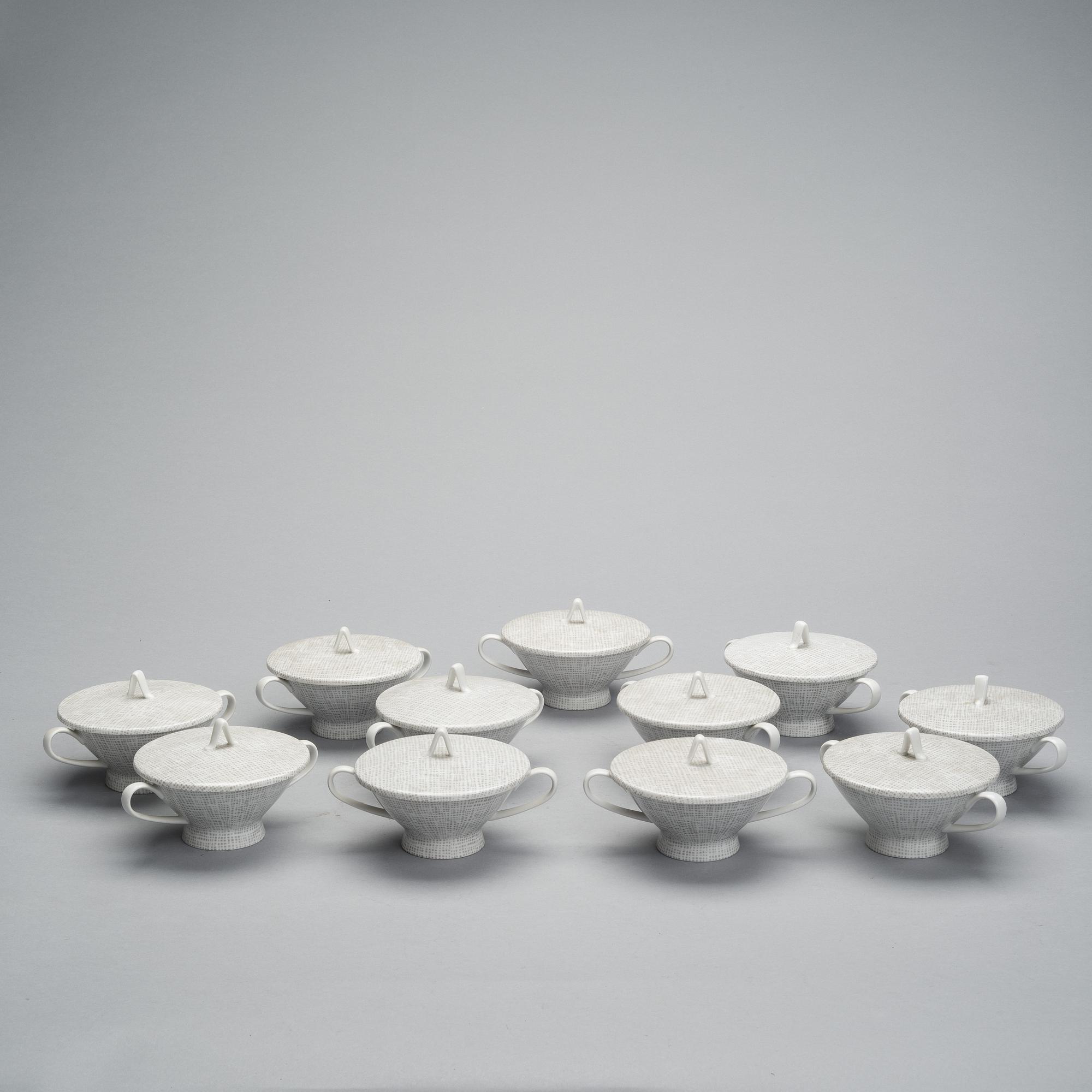 MATSERVIS, 78 delar, porslin, " Form 2000", Richard S. Latham & Raymond Loewy, Rosenthal 1900-talets mitt.