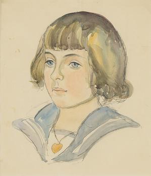 Maj Bring, Portrait of a Girl in Sailor Suit.