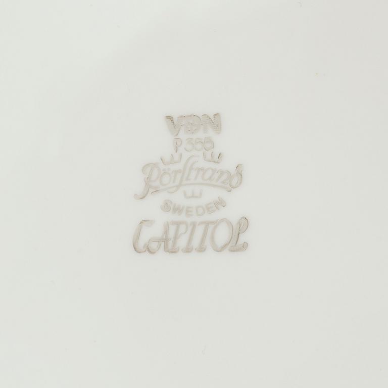 Louise Adelborg, a 50-piece porcelain 'Capitol'/'Swedish Grace' dinner service, Rörstrand, Sweden, 1950's/60's.