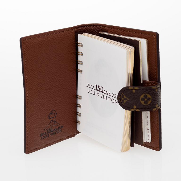 Mini agenda -cover with address book and notepad, for the 150 years of Louis Vuitton in 2004.