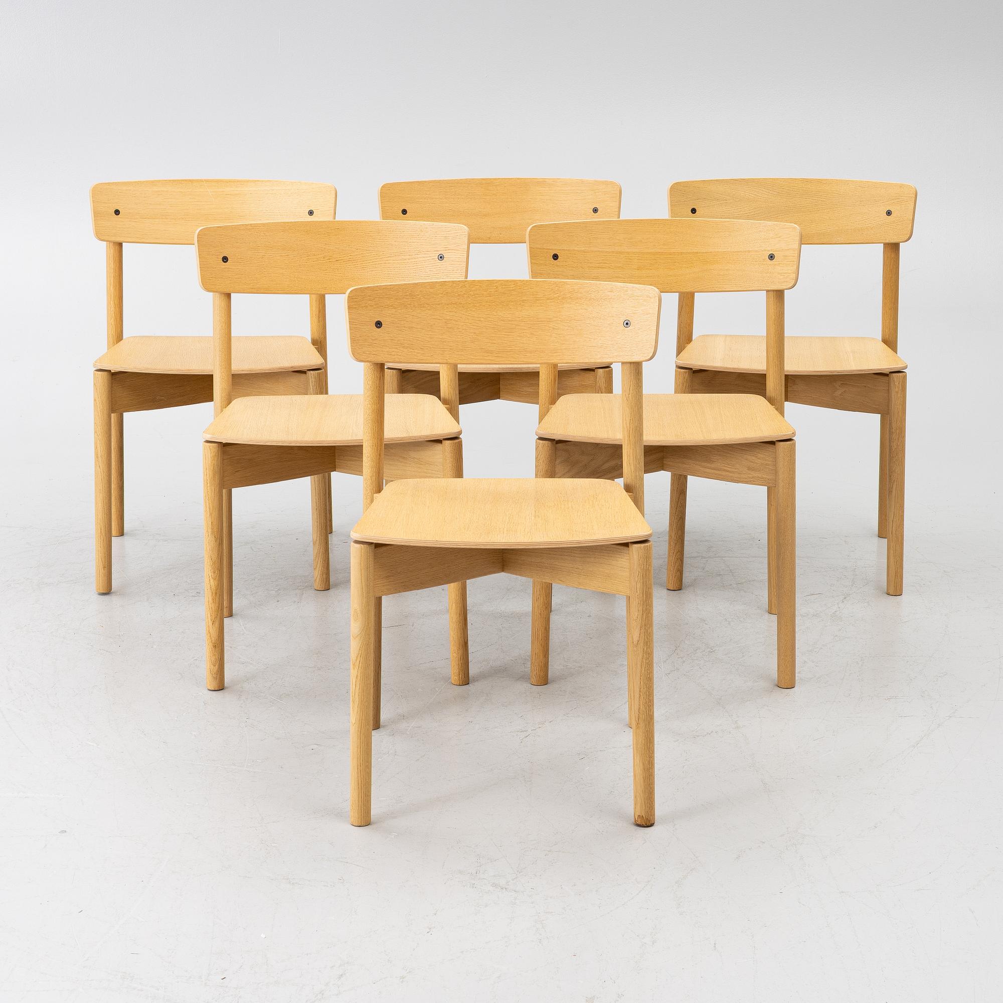 Pearson Lloyd, six “Cross Chair”, T01, Takt, contemporary.