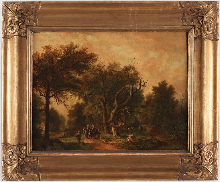 BAREND CORNELIS KOEKKOEK, circle of, oil on panel, indistintly signed.