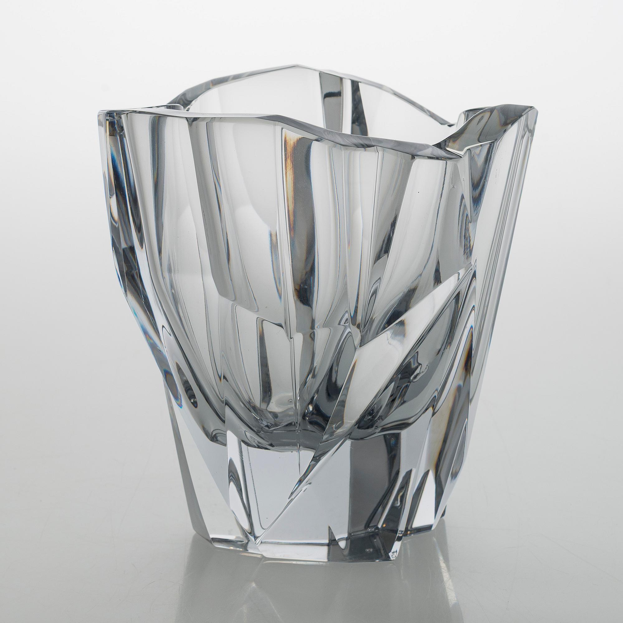 Tapio Wirkkala, maljakko, "Jäävuori", signeerattu Tapio Wirkkala Iittala -55.