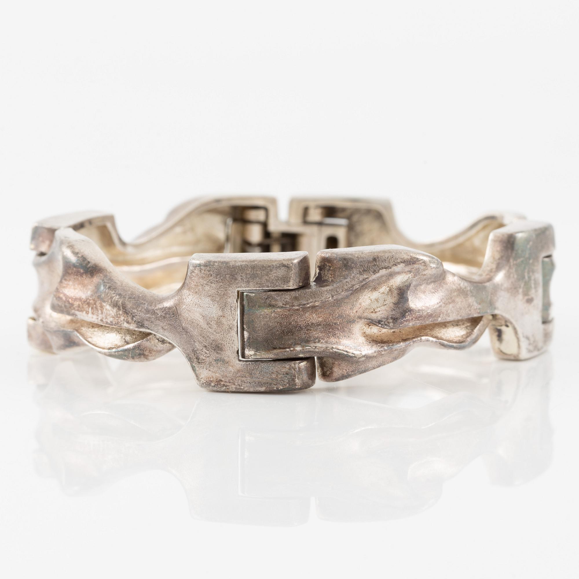 Lapponia, ett armband, en ring och ett par örhängen, sterlingsilver.