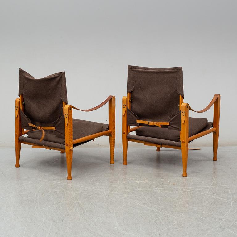 A pair of 'Safari' easy chairs by Kaare Klint.