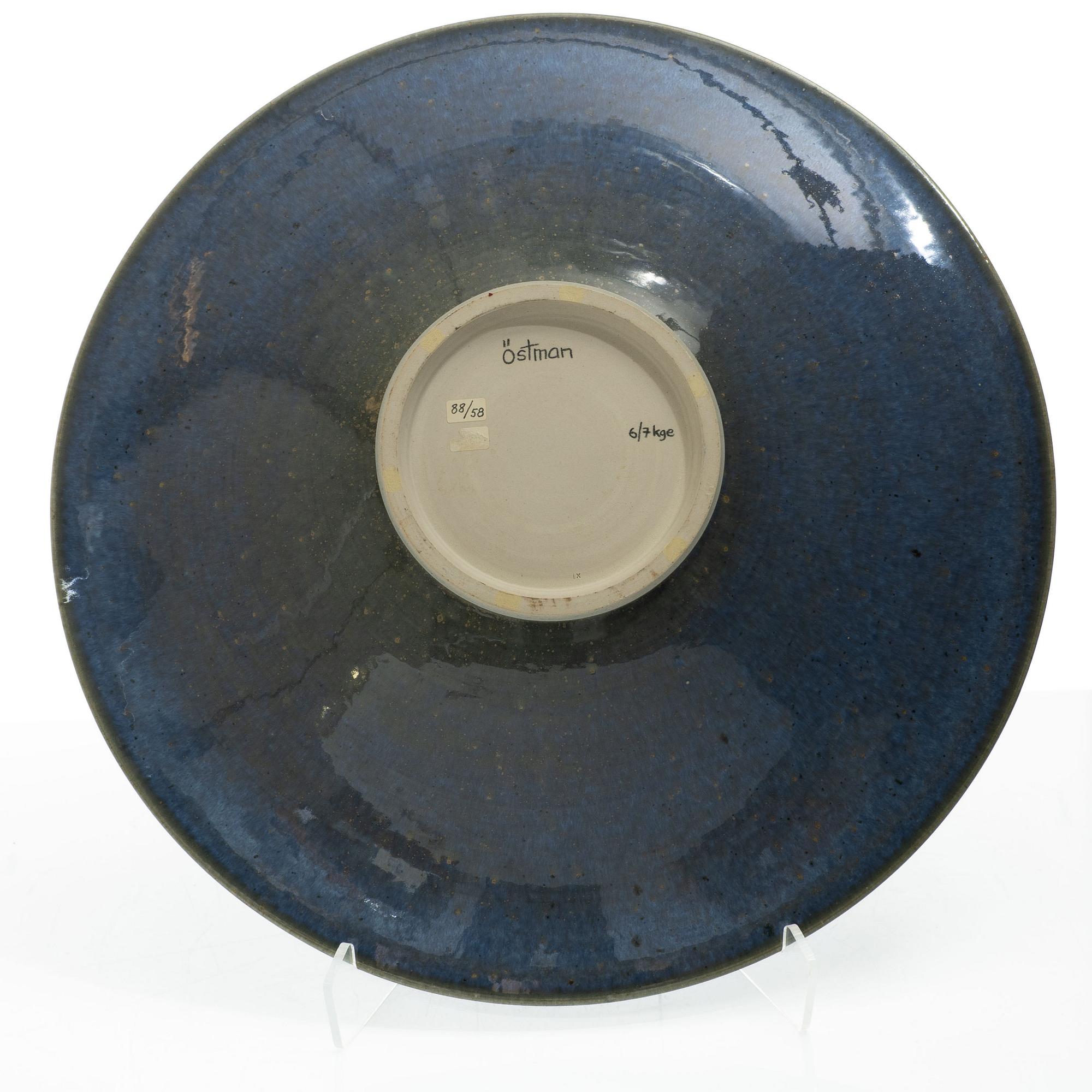 Lasse Östman, skål, stengods.