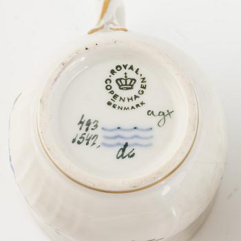 Crèmekoppar med lock, 13 st, Royal Copenhagen,