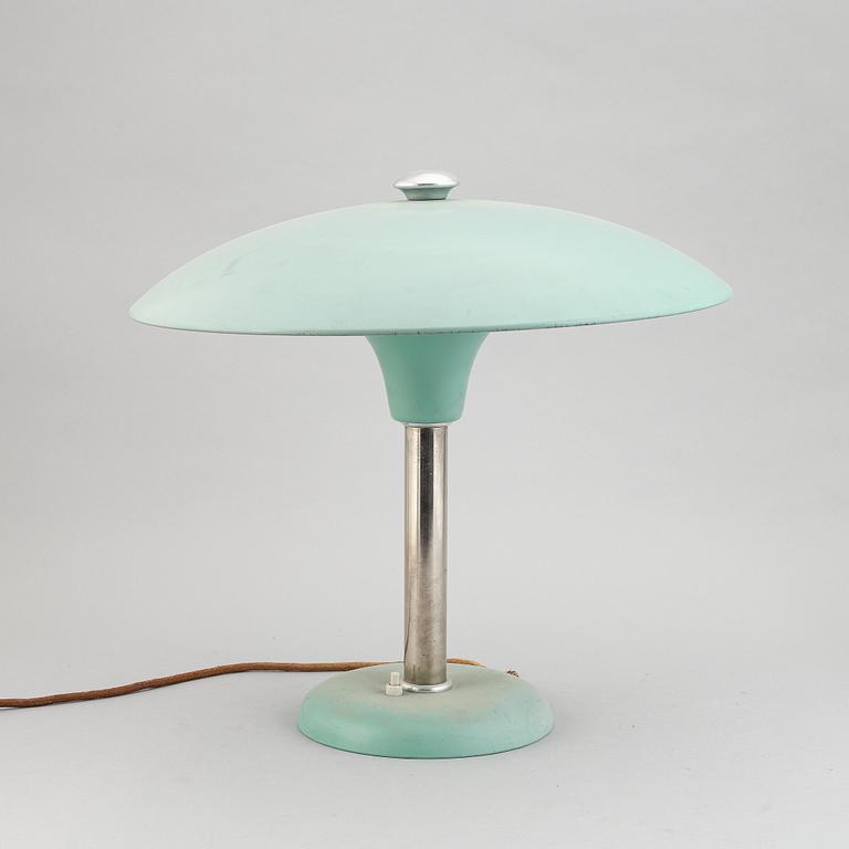Bordslampa, funkis, Metallwerke Schröder Lobenstein, Tyskland, 1930-tal.