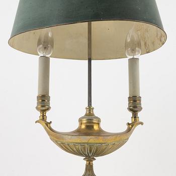An Empire-style 'bouillotte' lamp, late 19th century.