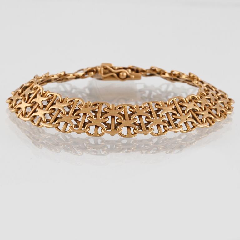 ARMLÄNK, 18K guld, ÄSA, Stockholm, 1963. Vikt 22.9 gram.