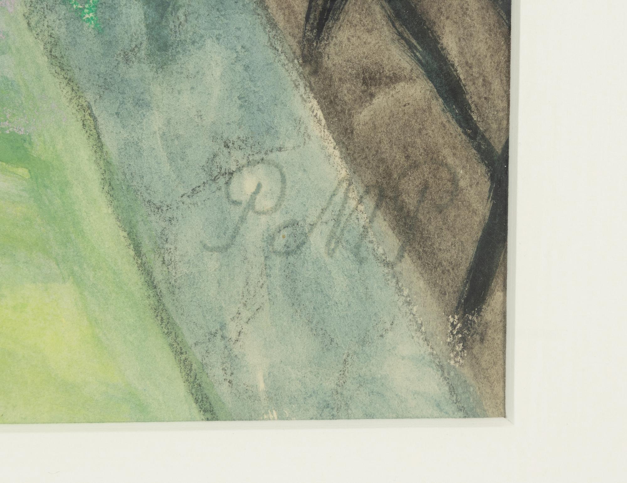 Primus Mortimer Pettersson, akvarell, signerad.