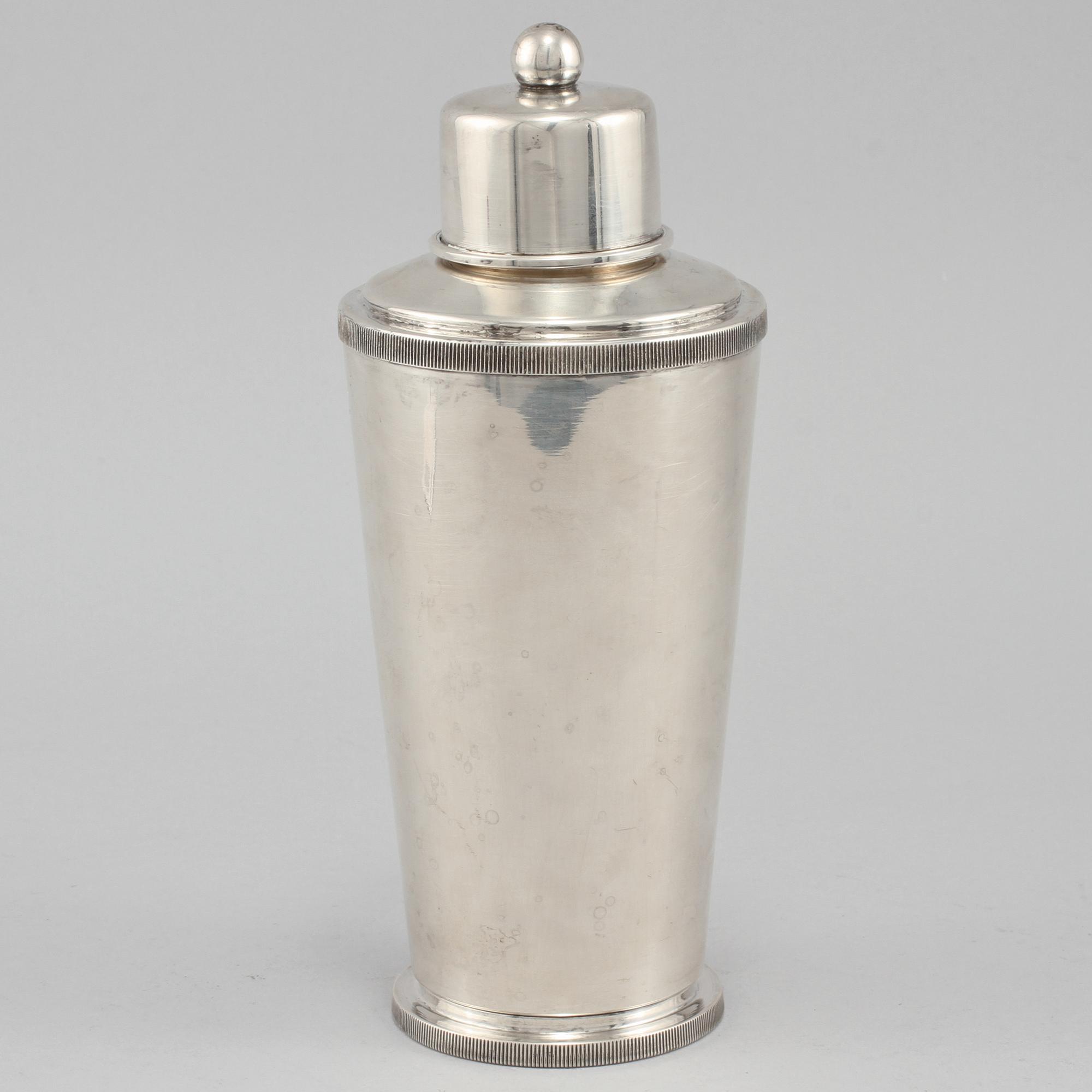 SHAKER, nysilver, art deco, 1900-talets andra kvartal.