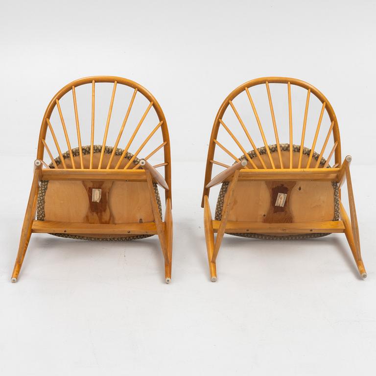 Sonna Rosén, armchairs, a pair, "Solfjädern", Nässjö Stolfabrik.