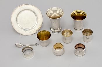 PARTI SILVER, 23 delar, silver, 1900-tal. Vikt 513 g.