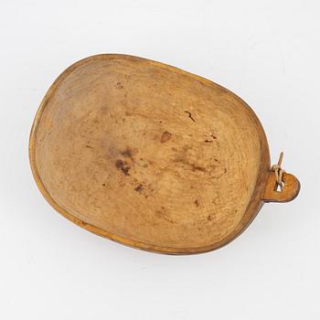 A birch bowl, signed NN and dated 24/10 1939.