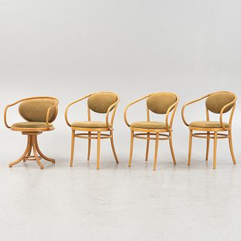 Four Thonet-style chairs, end of the 20th century.