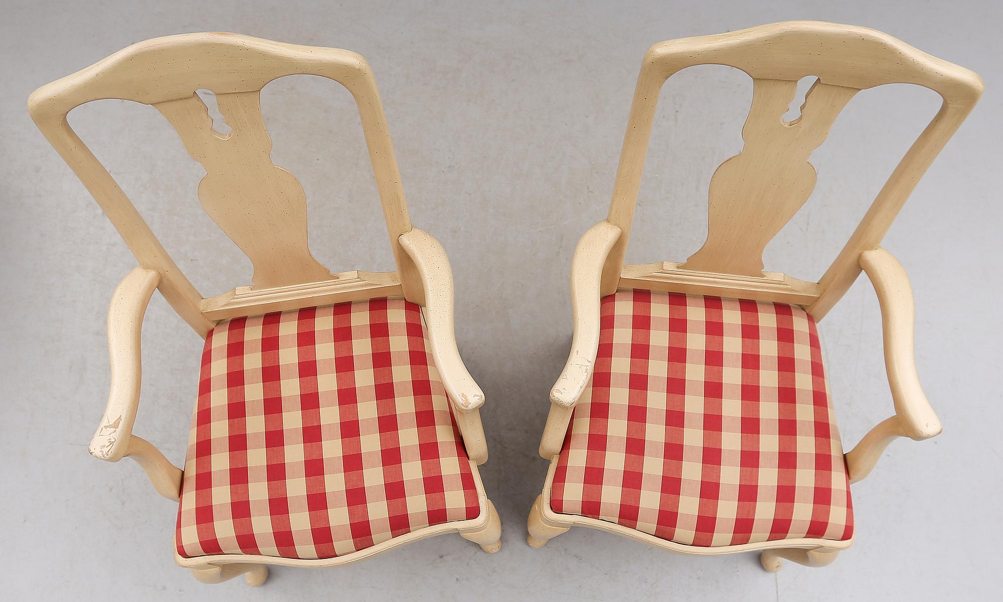 KARMSTOLAR, 1 par, 1900-talets andra hälft.