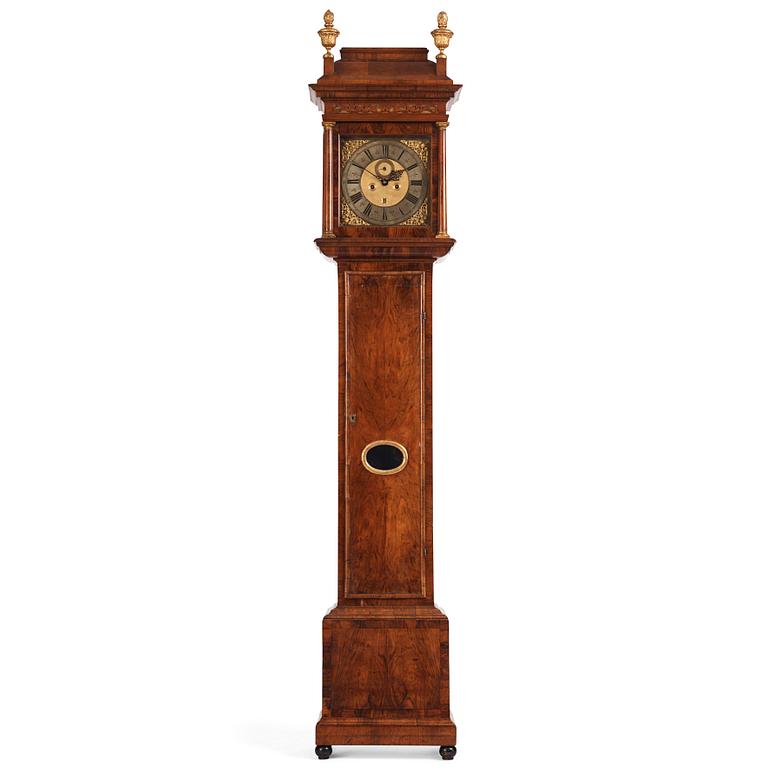 A George I walnut longcase clock by Markwick, London (father and son James M., active 1666-1730).