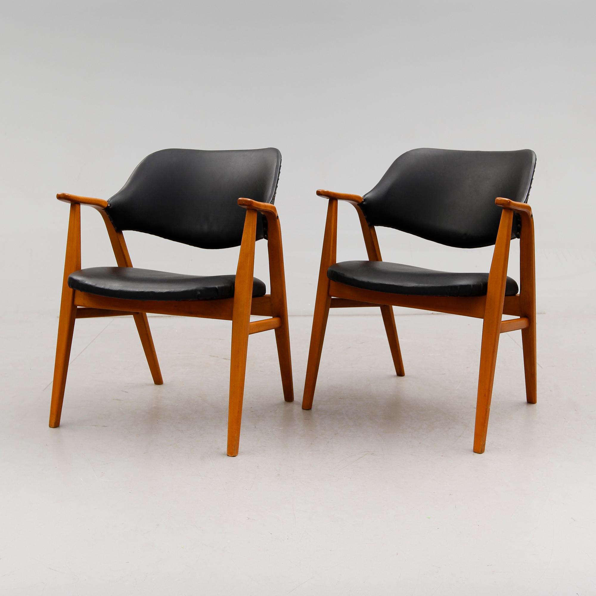KARMSTOLAR, 1 par, 1960-tal.