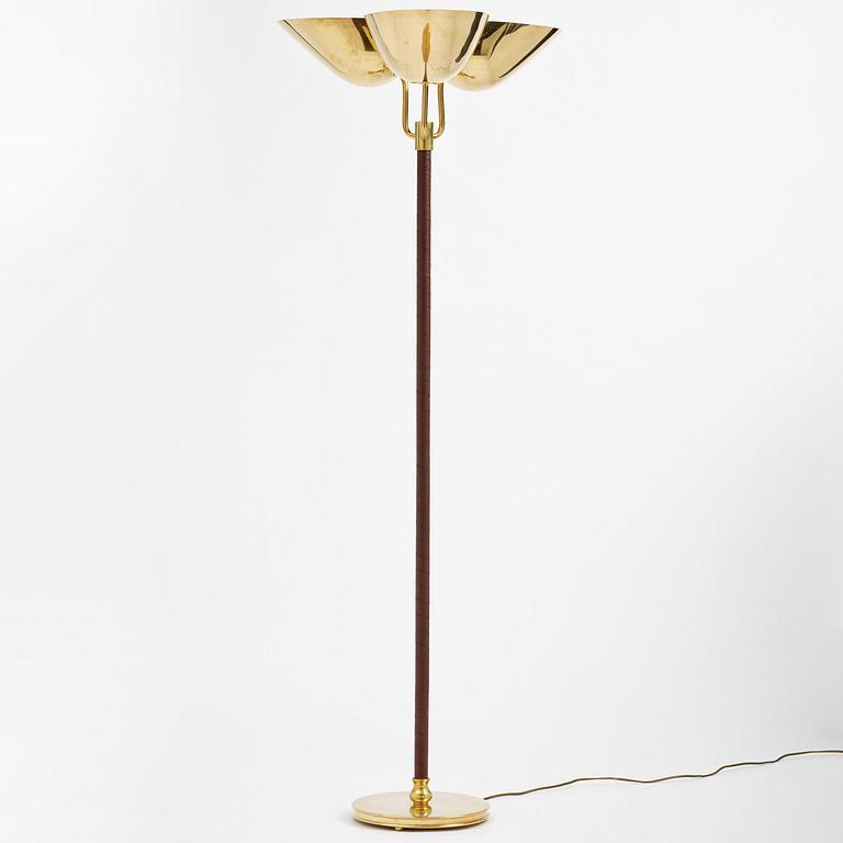 Carl-Axel Acking, a brass floor lamp model "2645", Bröderna Malmströms Metallvarufabrik, Malmö, 1940s-50s.