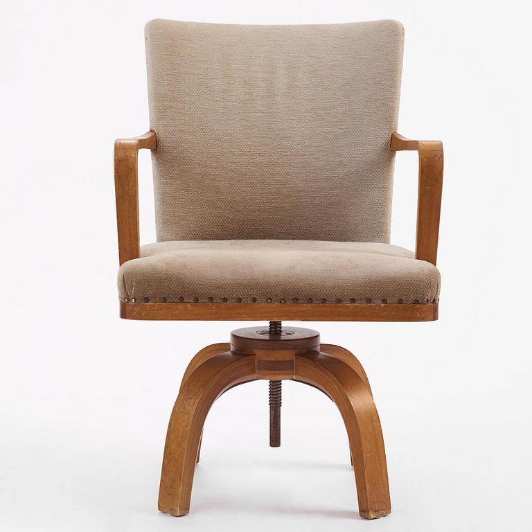 Axel Einar Hjorth, an "O.K." swivel chair, Nordiska Kompaniet, 1937.