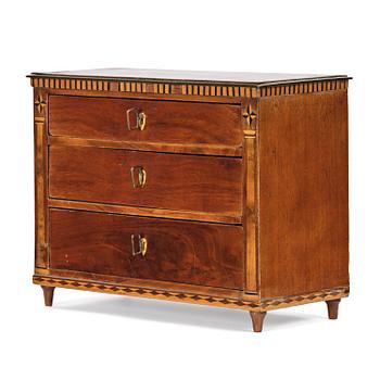 211. A Northern European mahogany miniature commode, early 19th century.