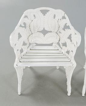 A pair of garden chairs from Melins in Anderstorp, second half of the 20th century.
