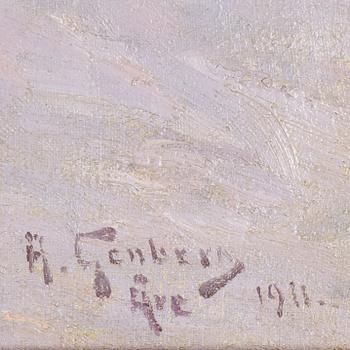 ANTON GENBERG, olja på duk, signerad o daterad Åre 1911.