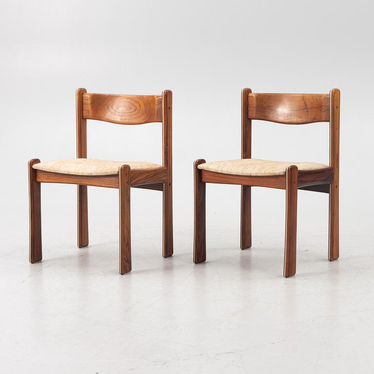 A dining table and six chairs, Uldum Møbelfabrik, Denmark, 1960's/70's.