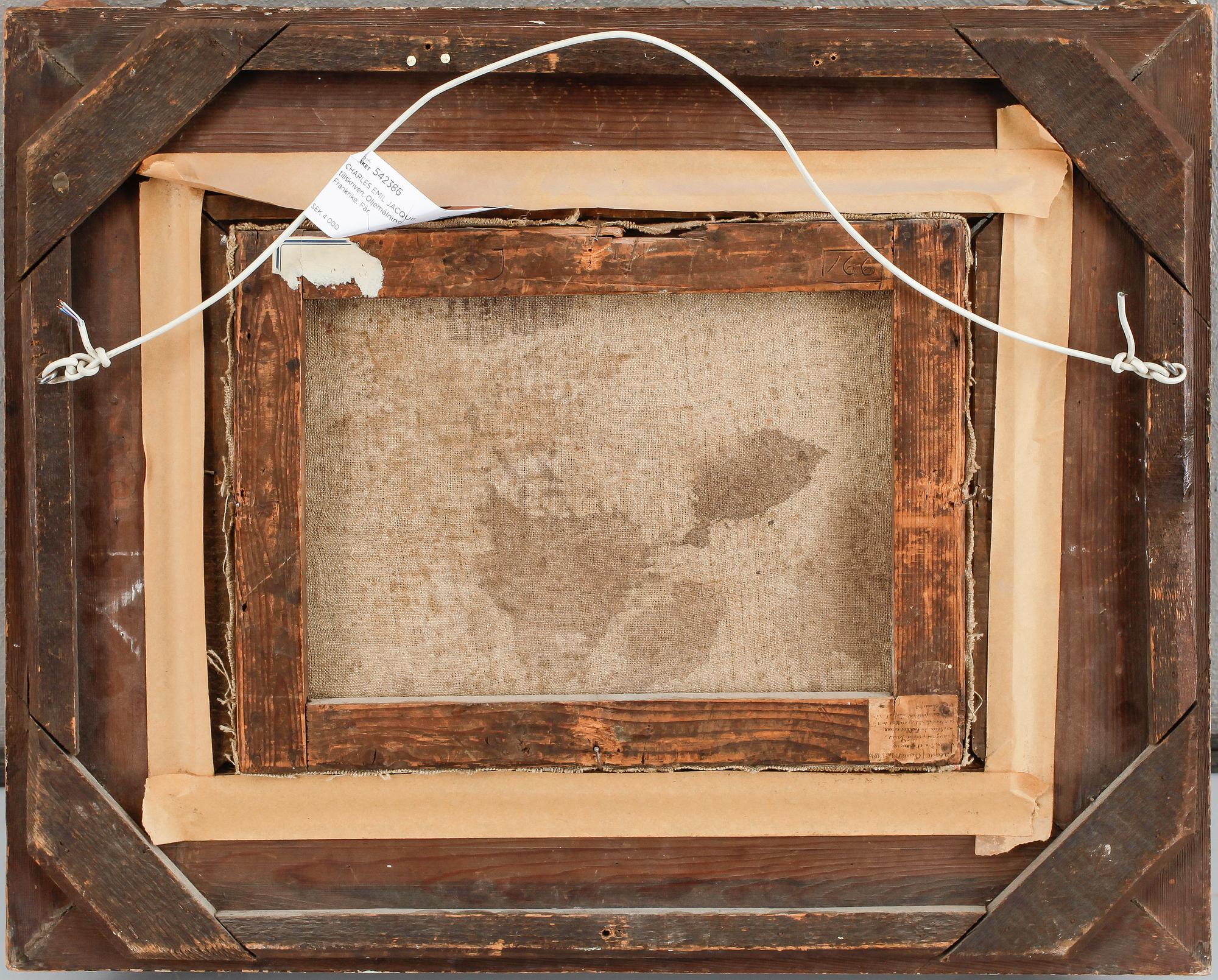 CHARLES EMIL JACQUE, tillskriven, Oljemålning, Frankrike.