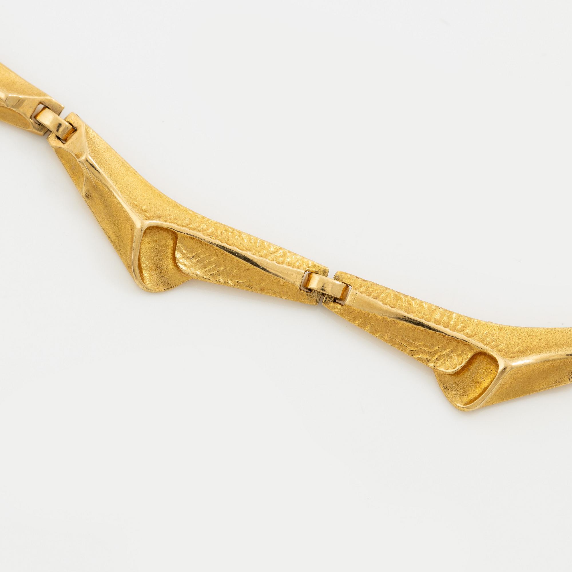 Zoltan Popovits, necklace, 18k gold, for Lapponia, Finland 1996.