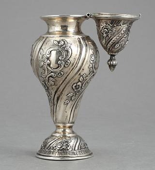 SOCKERRUSKA, silver, rokokostil, Holland, 1800-tal.