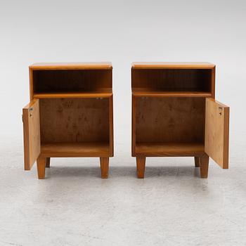 A pair of bedside tables, 1940s/50s.