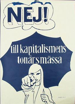 POLITISK KONST, 5 affischer, 1960-tal.