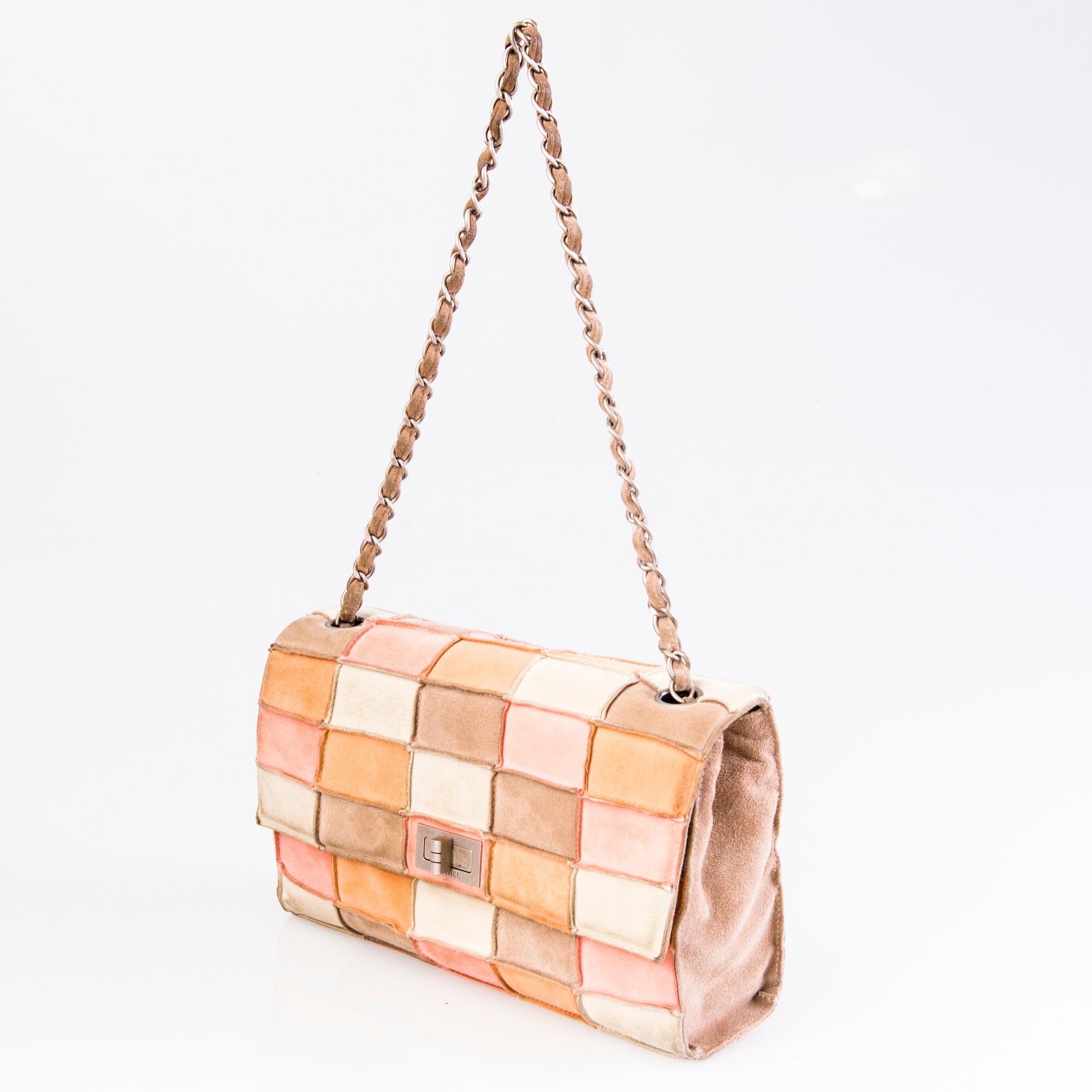 CHANEL Suede Mademoiselle Patchwork Flap Bag. - Bukowskis