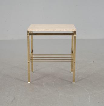 BORD, mässing och travertin. 1900-talets andra hälft.