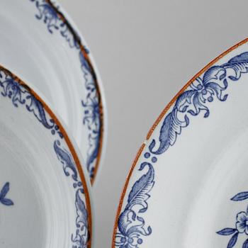SERVISDELAR, 12 st, porslin, "Ostindia", Rörstrand, 1900-tal.